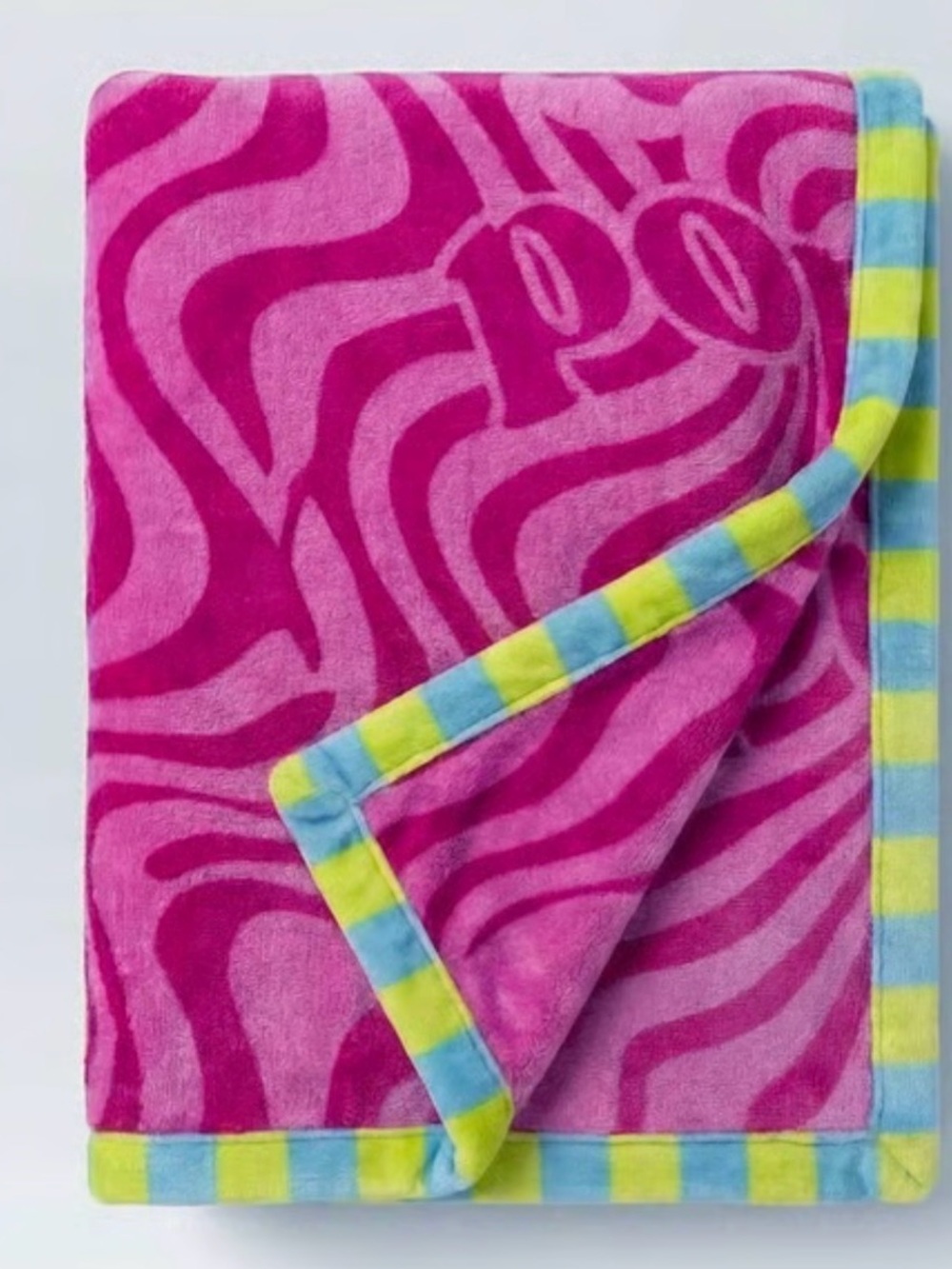 Poppi Dorm Throw Blanket Pink